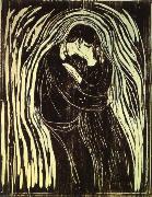 Edvard Munch Kiss oil